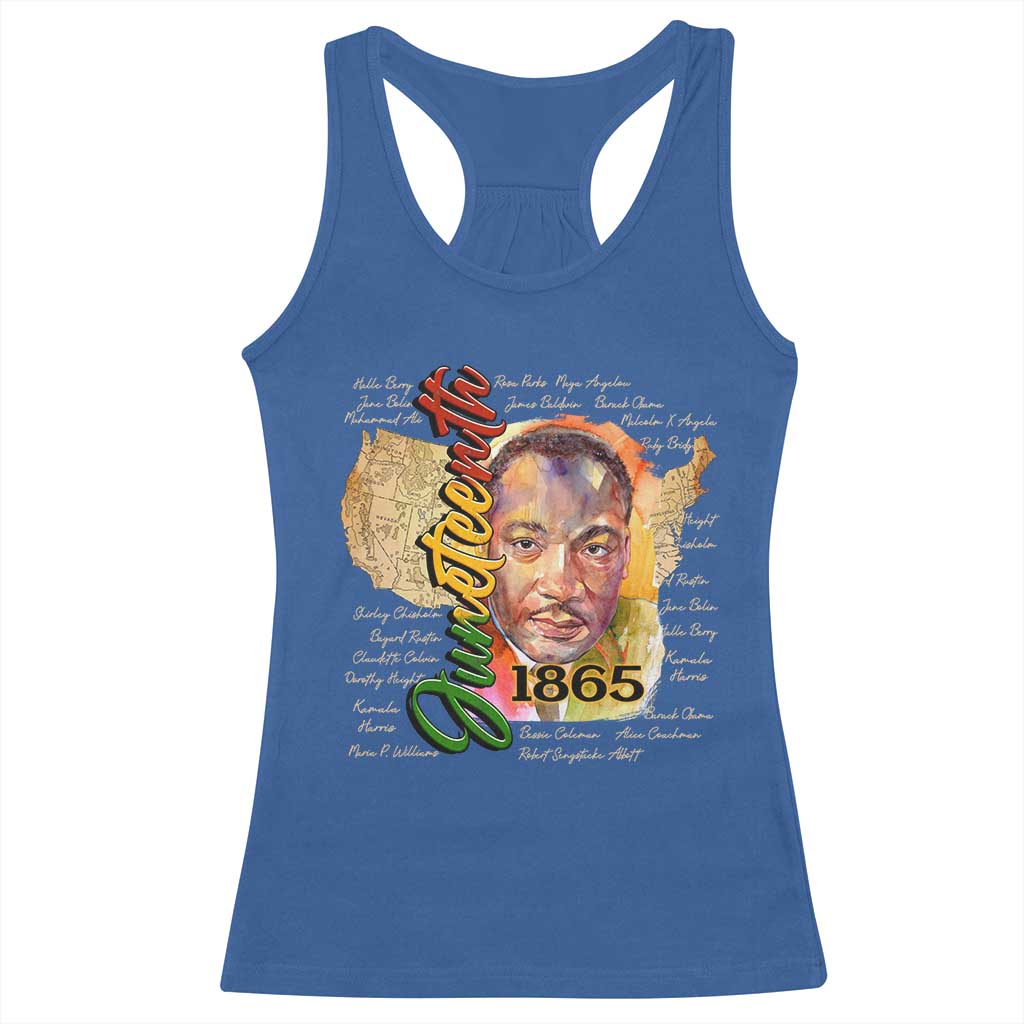 Juneteenth Racerback Tank Top Black Leaders African American Heritage 1865
