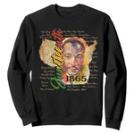 Juneteenth Sweatshirt Black Leaders African American Heritage 1865