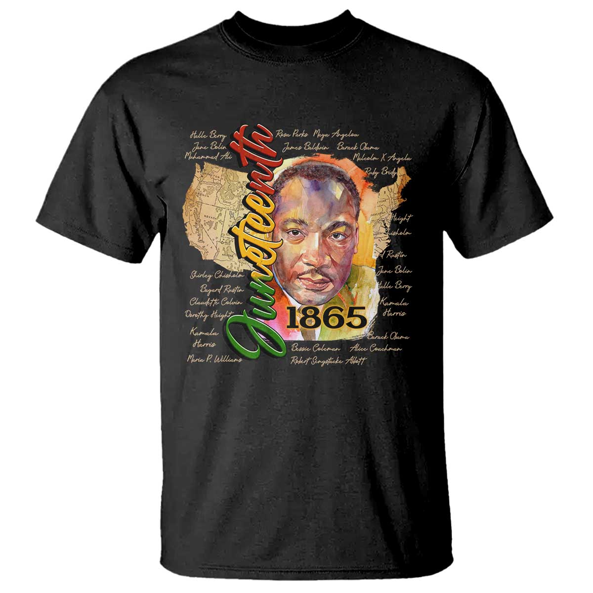 Juneteenth T Shirt Black Leaders African American Heritage 1865
