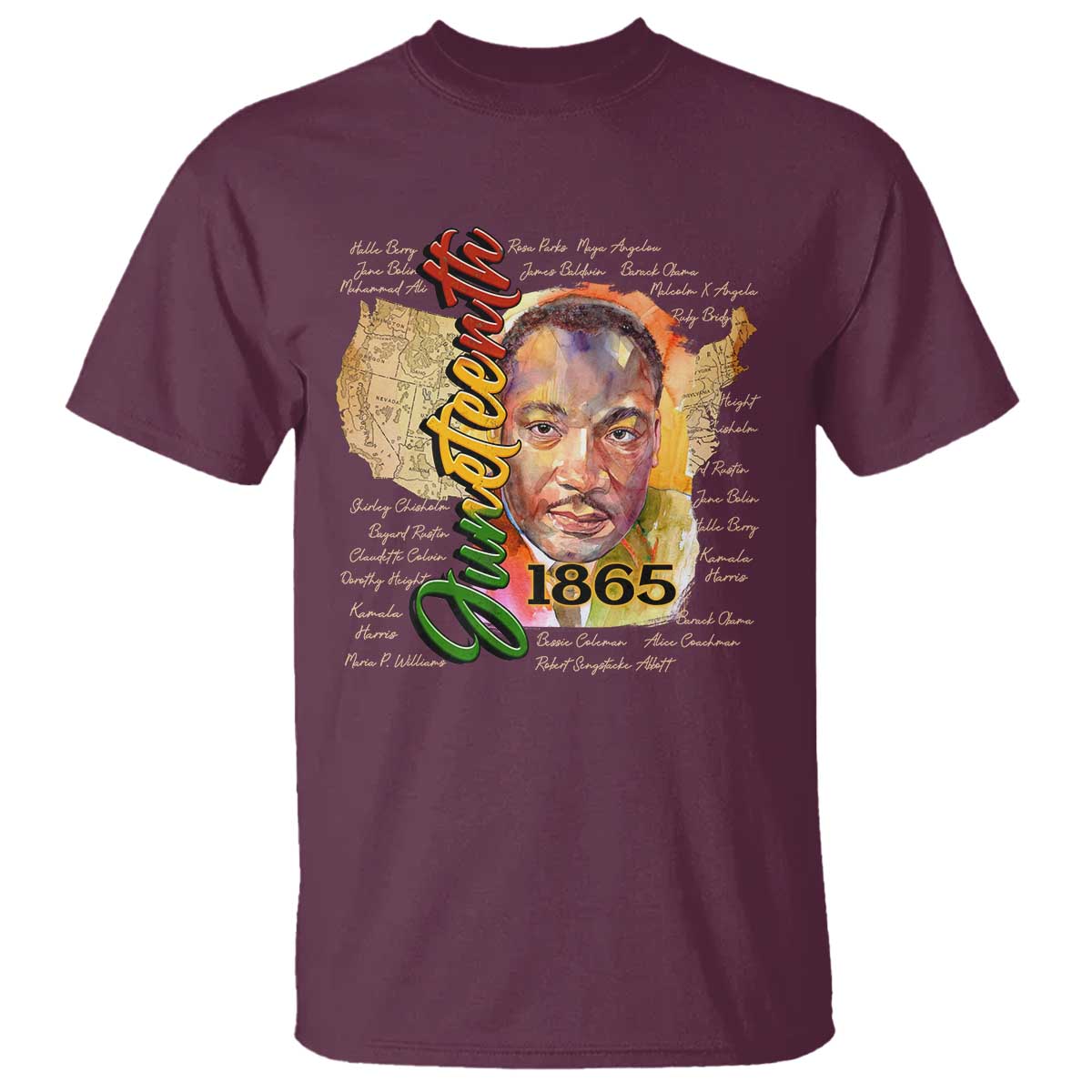 Juneteenth T Shirt Black Leaders African American Heritage 1865