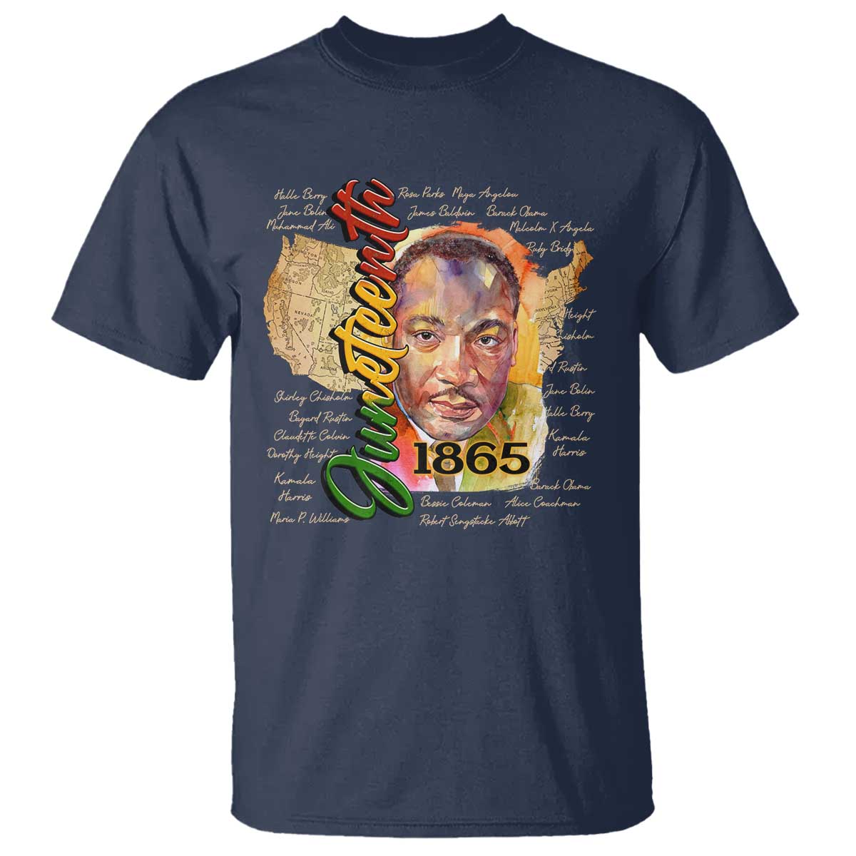 Juneteenth T Shirt Black Leaders African American Heritage 1865
