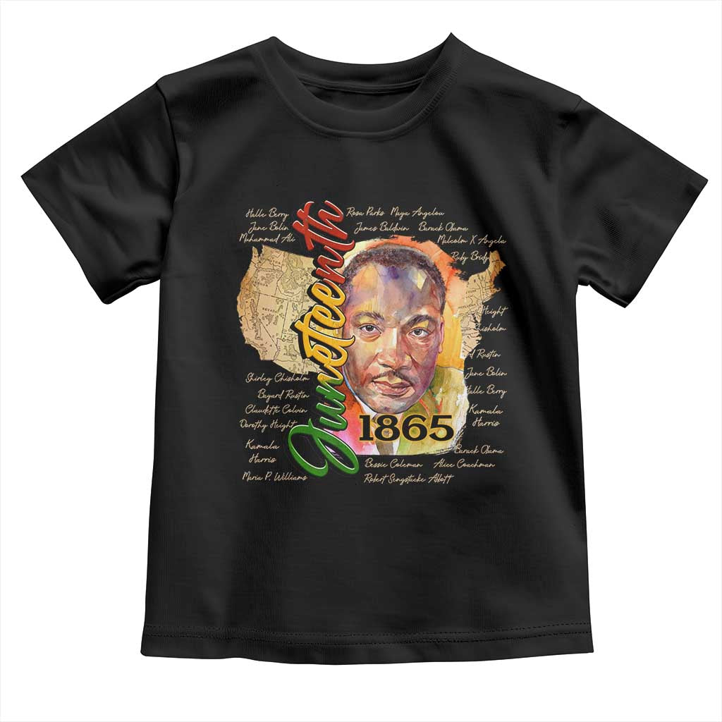 Juneteenth Toddler T Shirt Black Leaders African American Heritage 1865
