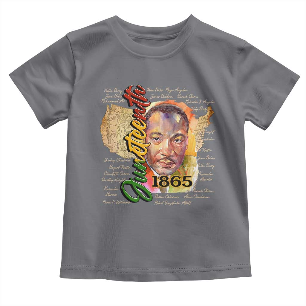 Juneteenth Toddler T Shirt Black Leaders African American Heritage 1865