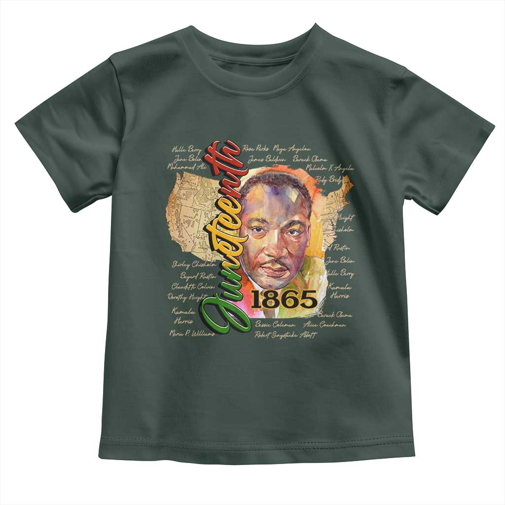 Juneteenth Toddler T Shirt Black Leaders African American Heritage 1865