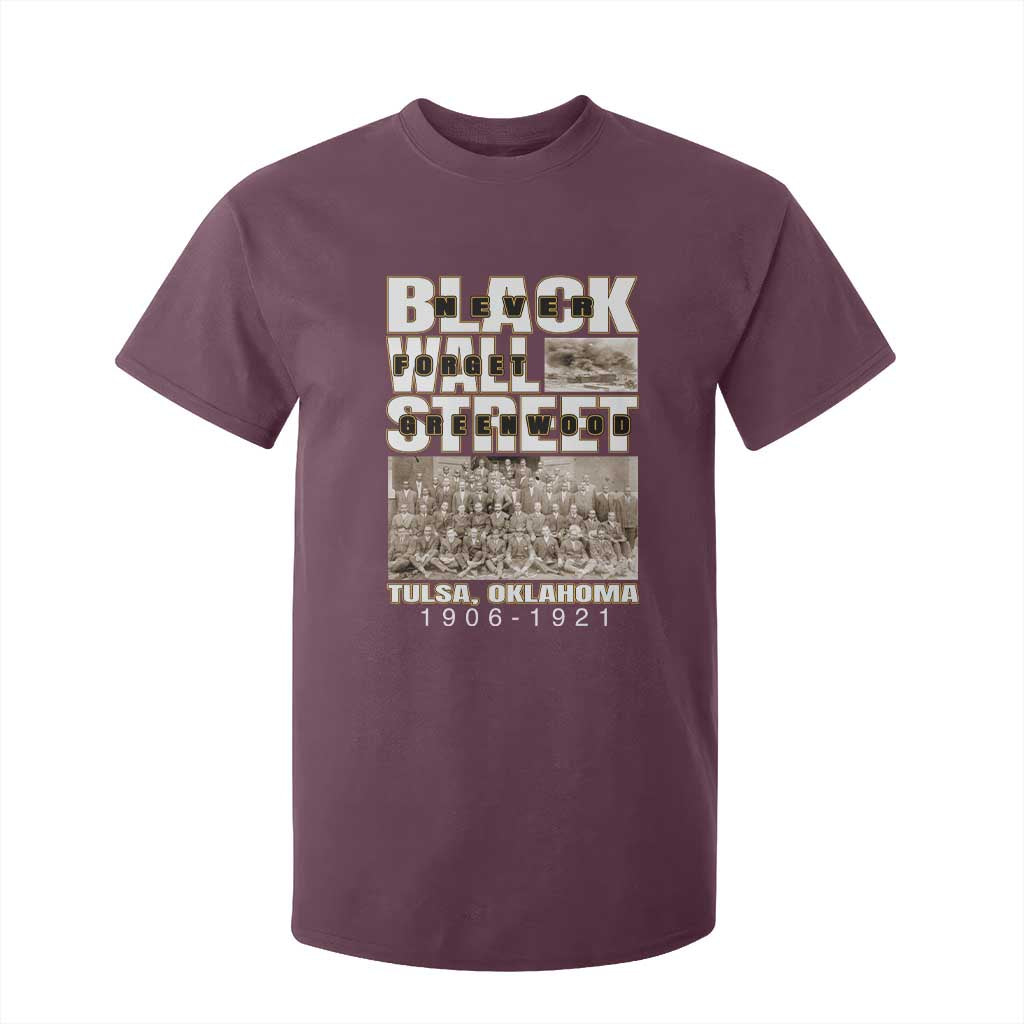 Never Forget Greenwood Black Wall Street T Shirt For Kid Black History