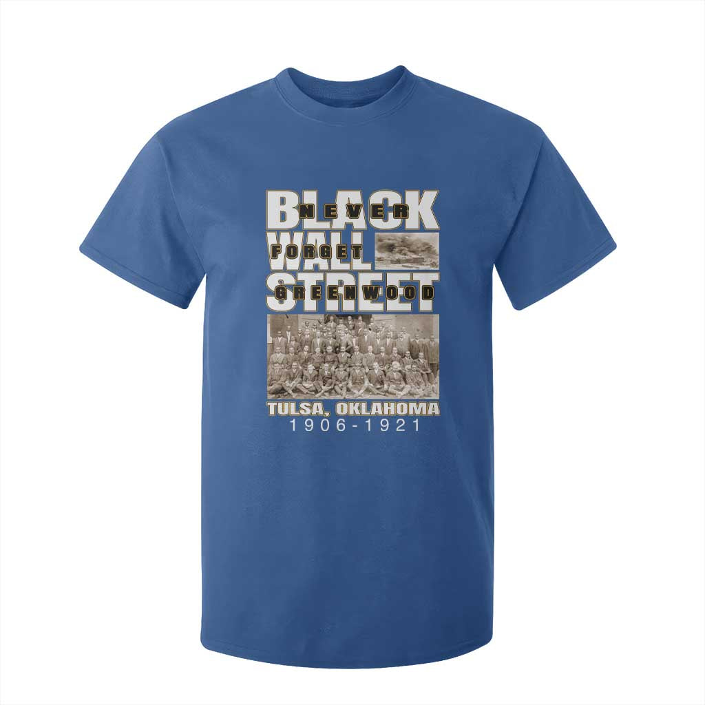 Never Forget Greenwood Black Wall Street T Shirt For Kid Black History