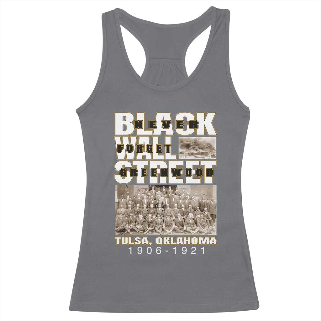 Never Forget Greenwood Black Wall Street Racerback Tank Top Black History