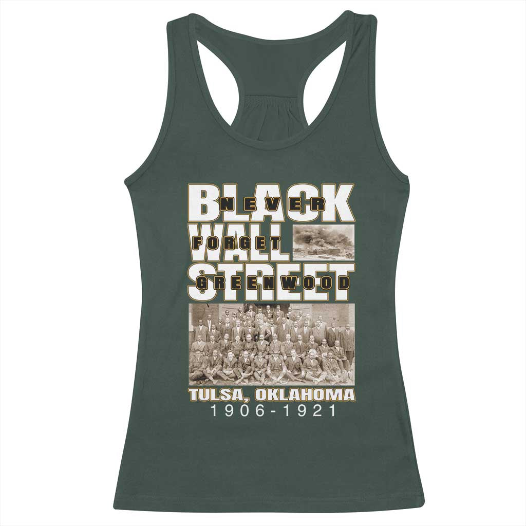Never Forget Greenwood Black Wall Street Racerback Tank Top Black History