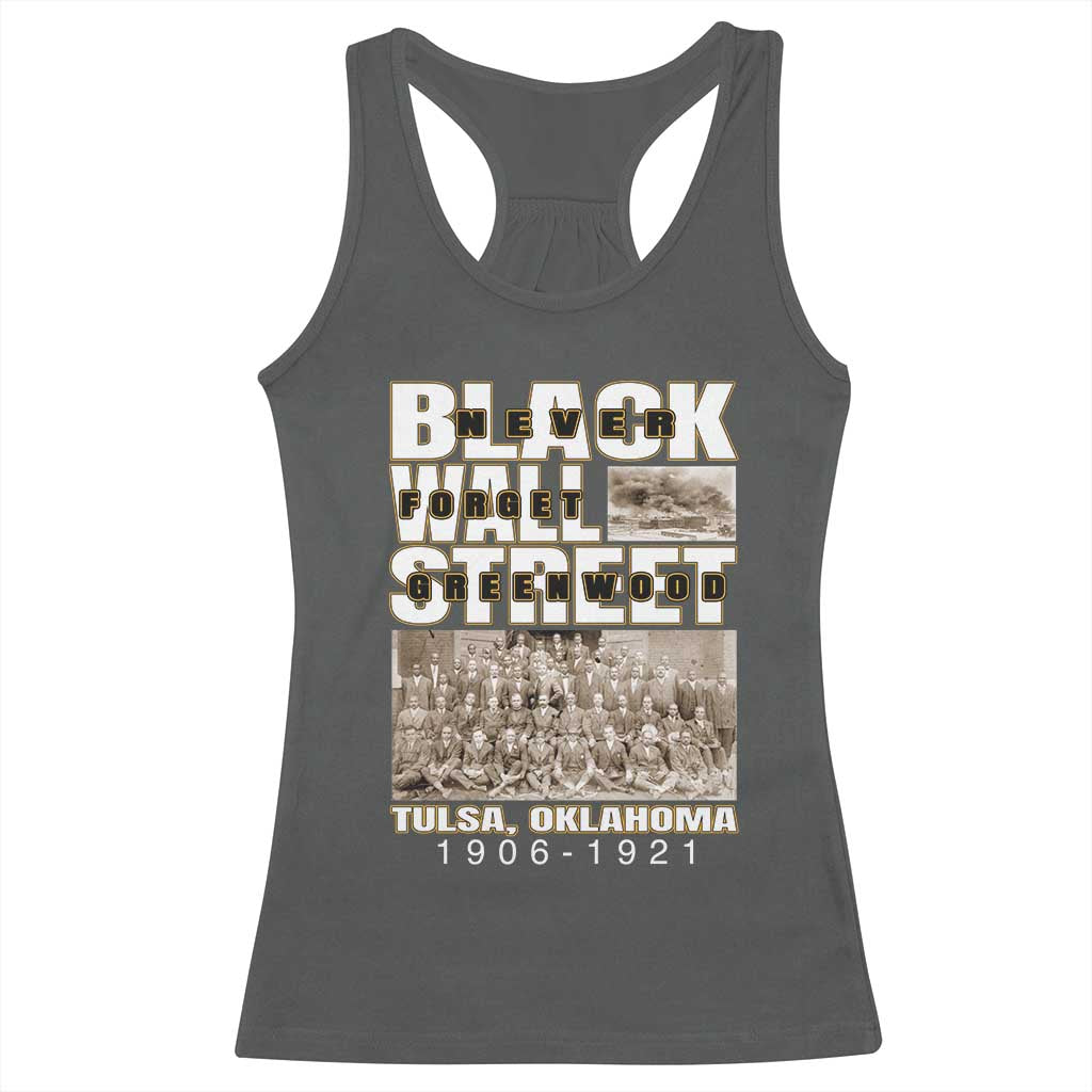 Never Forget Greenwood Black Wall Street Racerback Tank Top Black History