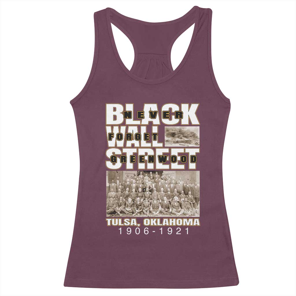 Never Forget Greenwood Black Wall Street Racerback Tank Top Black History