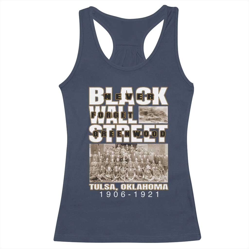 Never Forget Greenwood Black Wall Street Racerback Tank Top Black History
