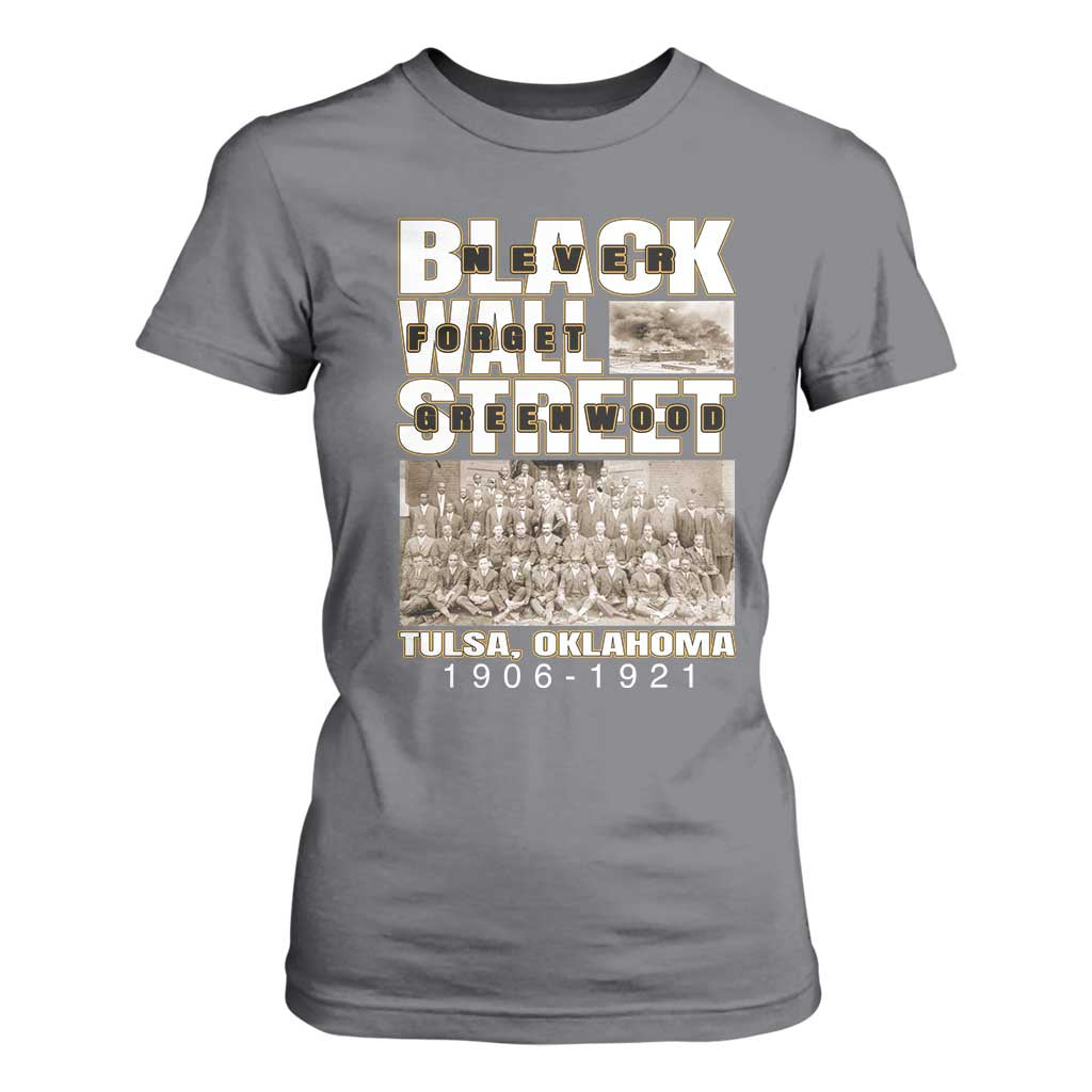 Never Forget Greenwood Black Wall Street T Shirt For Women Black History