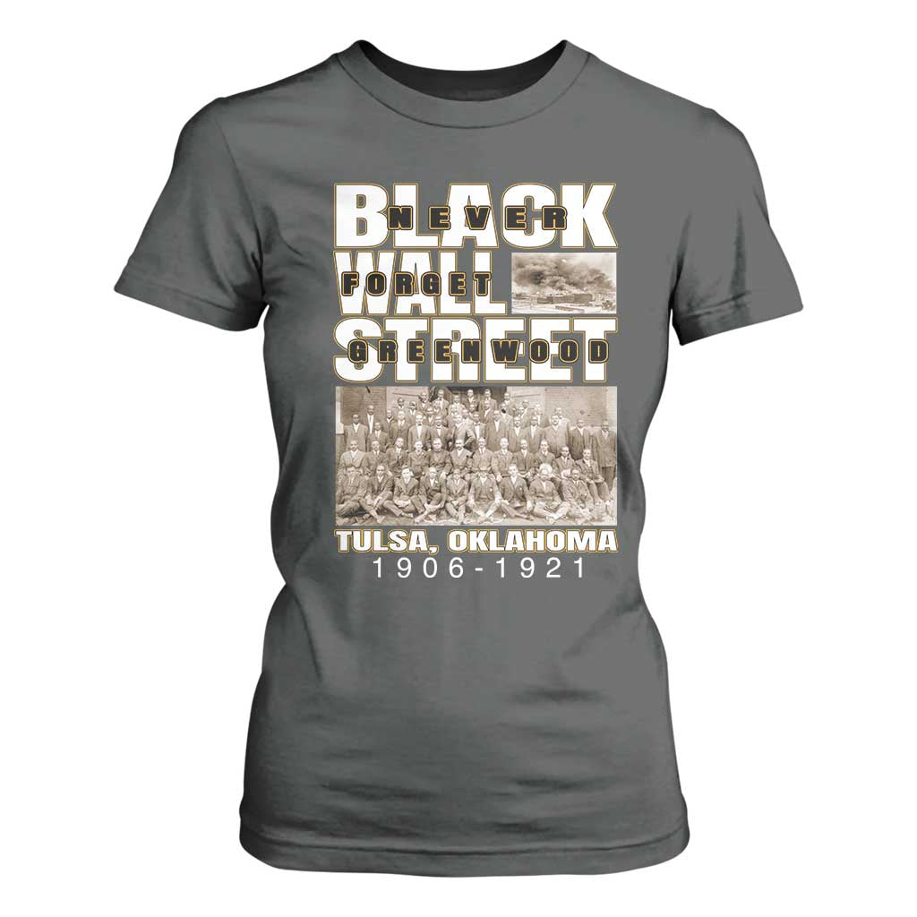 Never Forget Greenwood Black Wall Street T Shirt For Women Black History