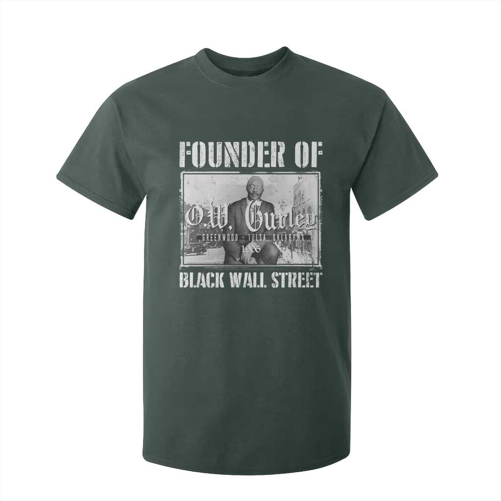 Founder Of Black Wall Street O.W. Gurley T Shirt For Kid Black History Month African American Heritage