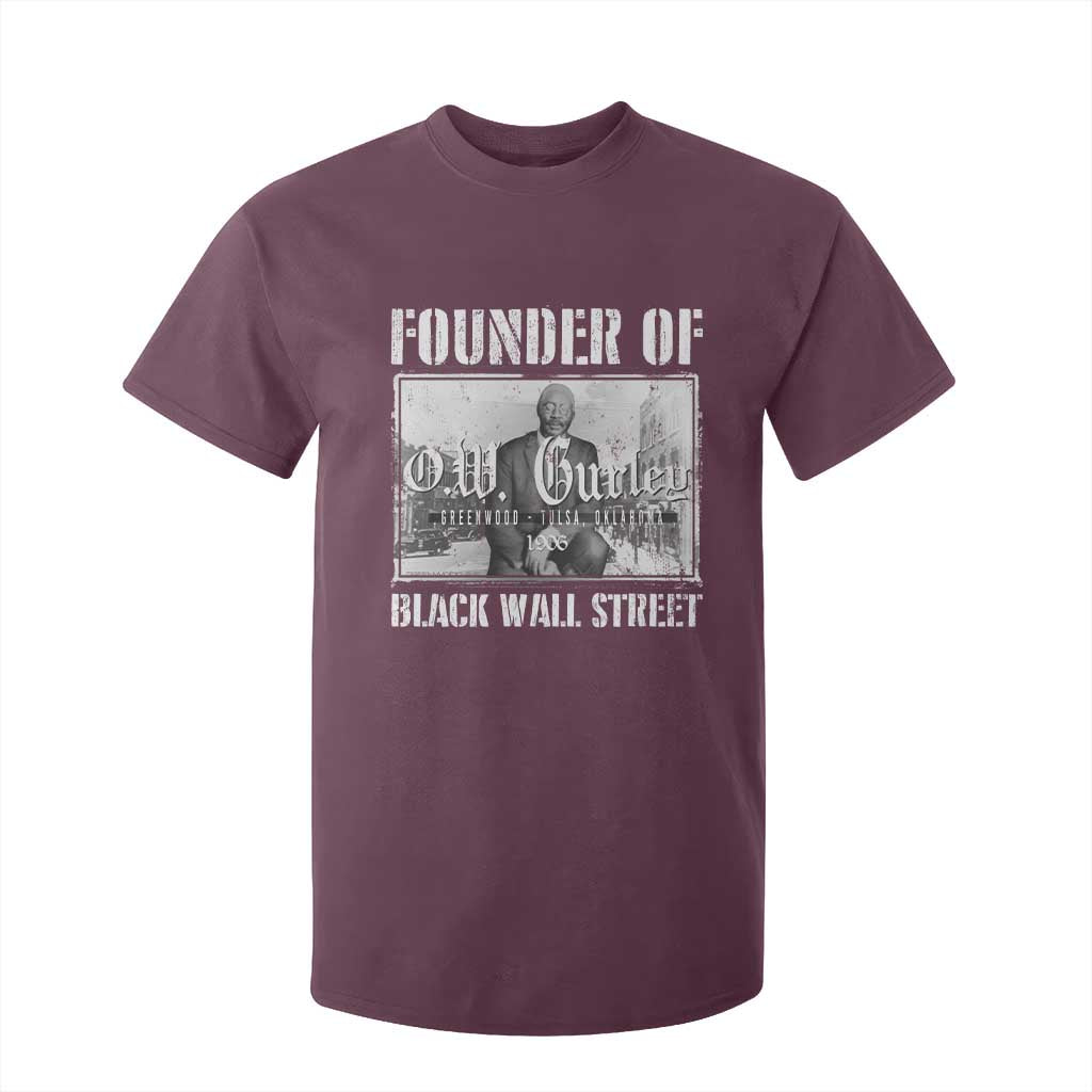 Founder Of Black Wall Street O.W. Gurley T Shirt For Kid Black History Month African American Heritage