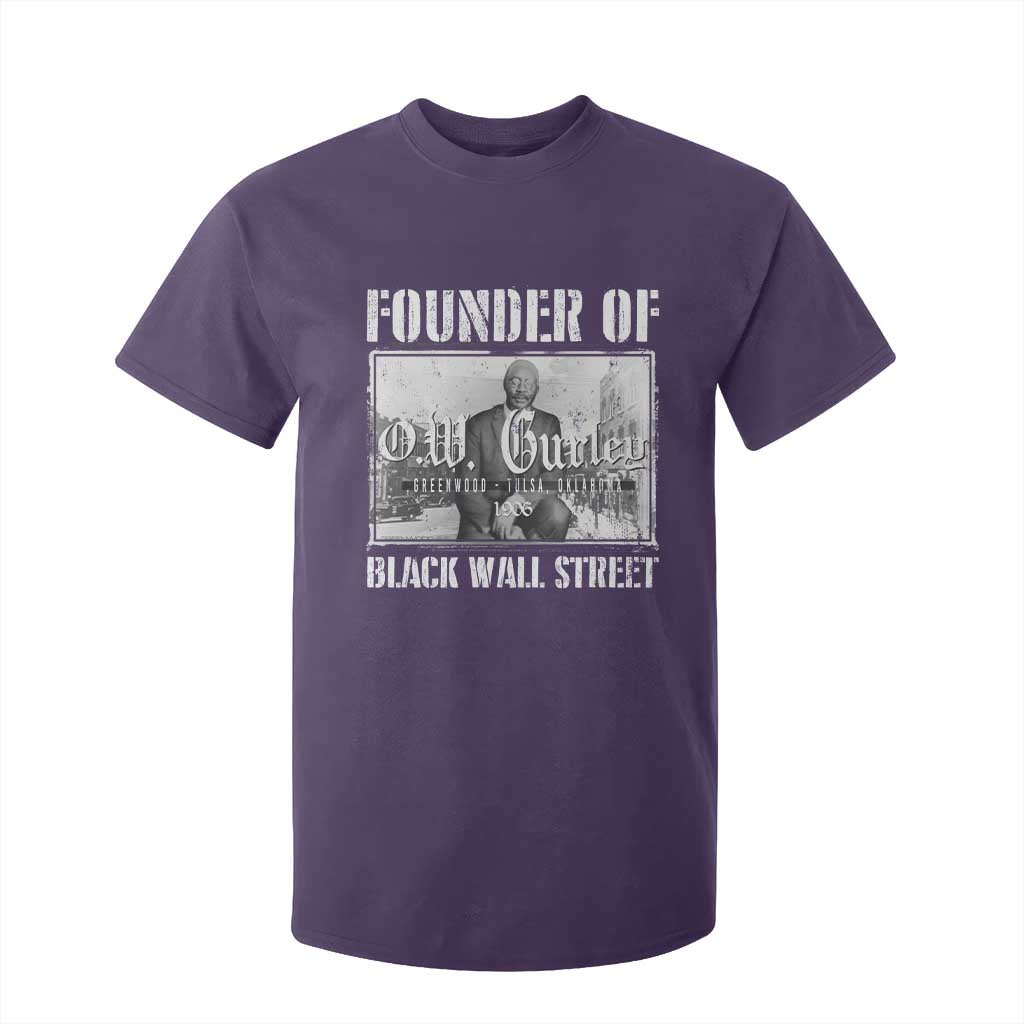 Founder Of Black Wall Street O.W. Gurley T Shirt For Kid Black History Month African American Heritage