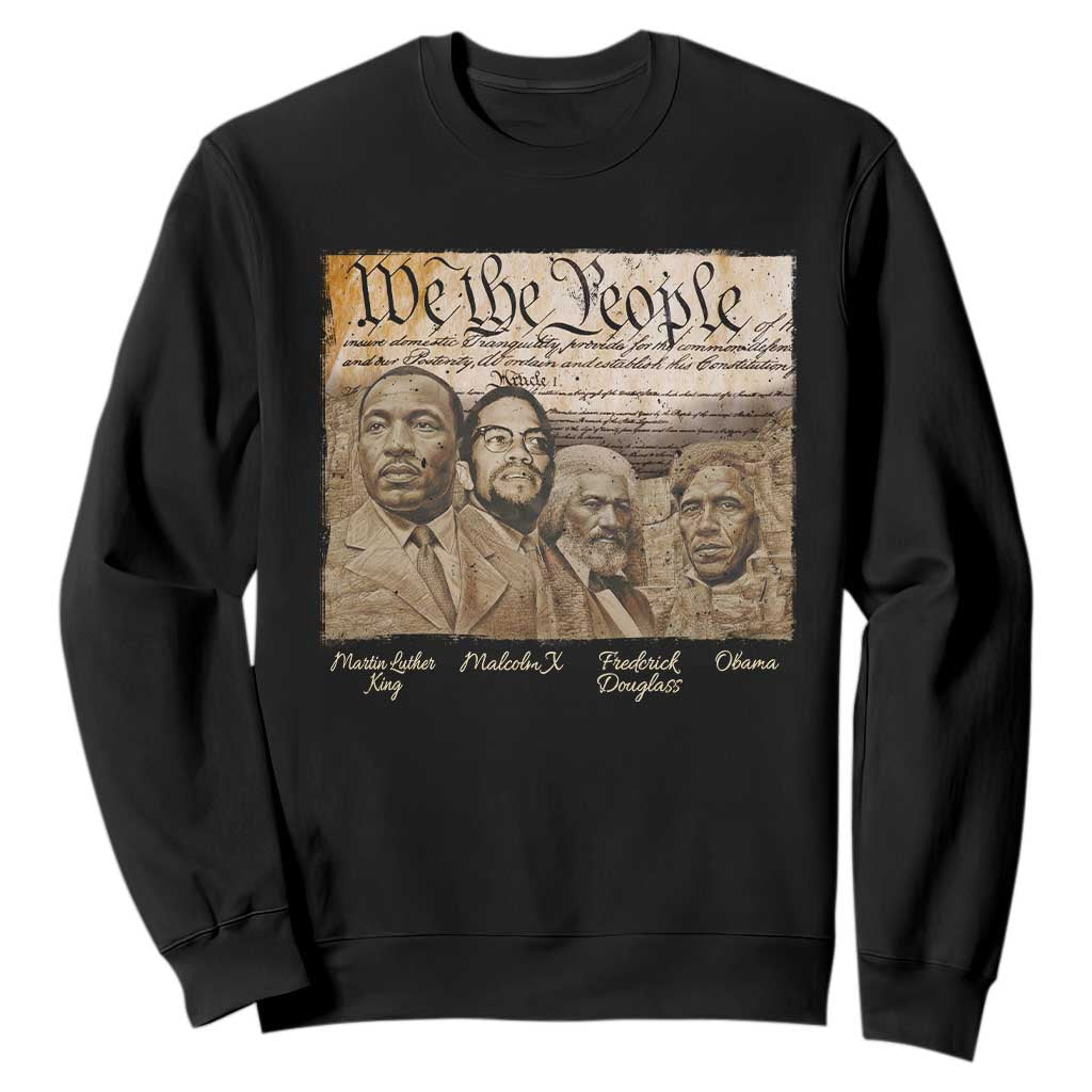 Civil Right Leaders Sweatshirt Martin Luther King Malcolm X Frederick Douglass Obama Black History Month