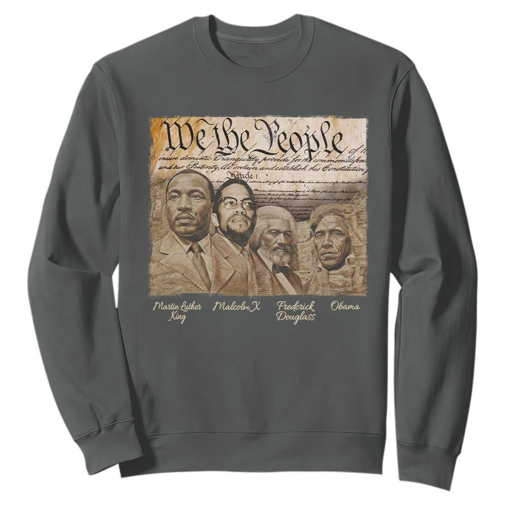 Civil Right Leaders Sweatshirt Martin Luther King Malcolm X Frederick Douglass Obama Black History Month