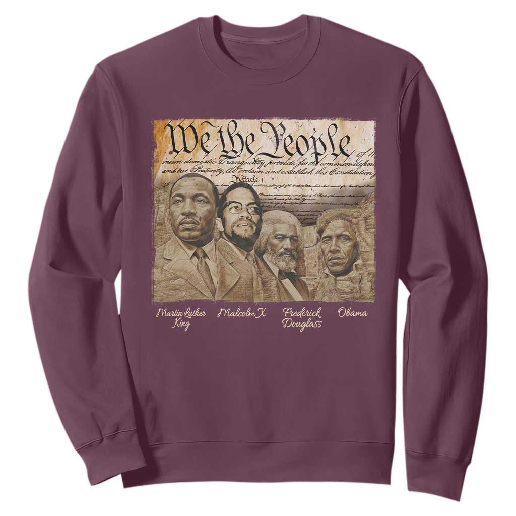 Civil Right Leaders Sweatshirt Martin Luther King Malcolm X Frederick Douglass Obama Black History Month