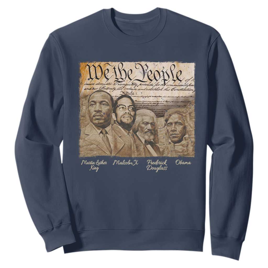 Civil Right Leaders Sweatshirt Martin Luther King Malcolm X Frederick Douglass Obama Black History Month