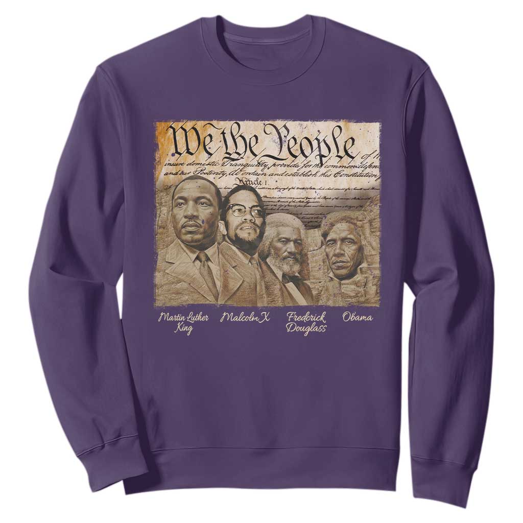 Civil Right Leaders Sweatshirt Martin Luther King Malcolm X Frederick Douglass Obama Black History Month