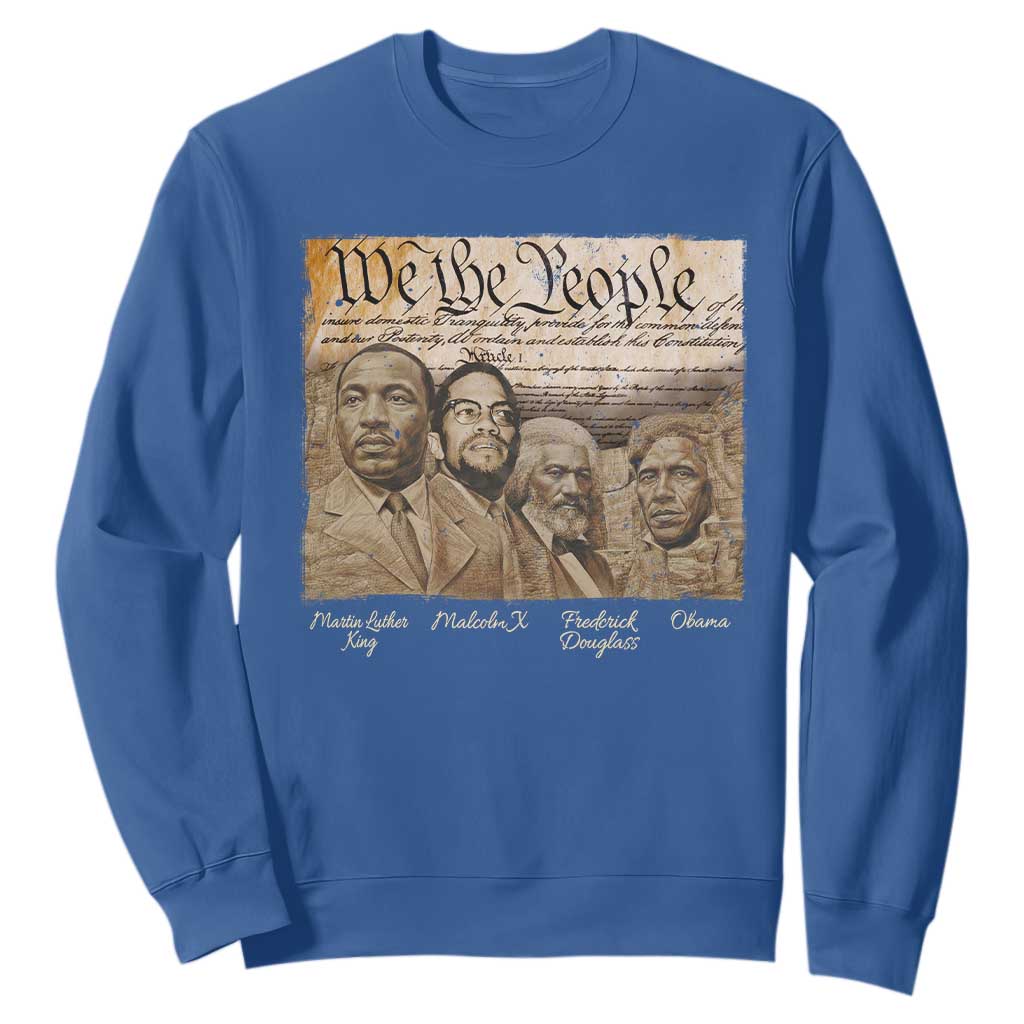 Civil Right Leaders Sweatshirt Martin Luther King Malcolm X Frederick Douglass Obama Black History Month