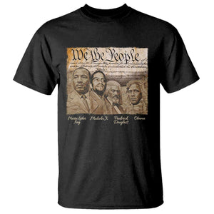 Civil Right Leaders T Shirt Martin Luther King Malcolm X Frederick Douglass Obama Black History Month