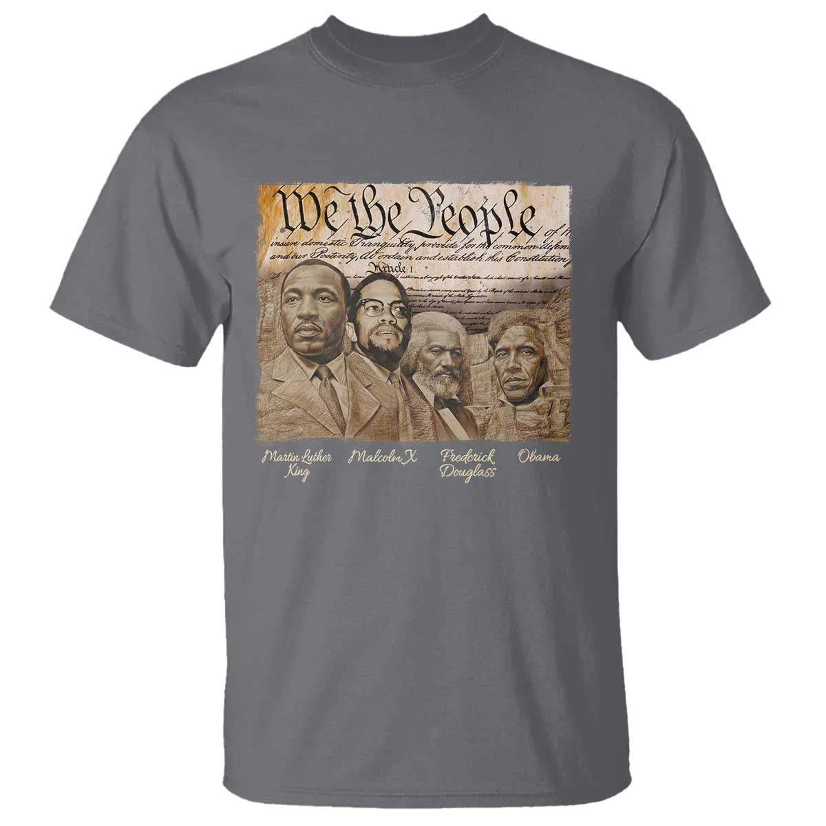 Civil Right Leaders T Shirt Martin Luther King Malcolm X Frederick Douglass Obama Black History Month