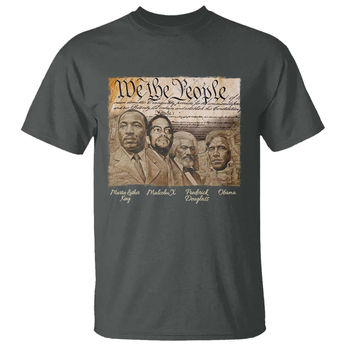 Civil Right Leaders T Shirt Martin Luther King Malcolm X Frederick Douglass Obama Black History Month