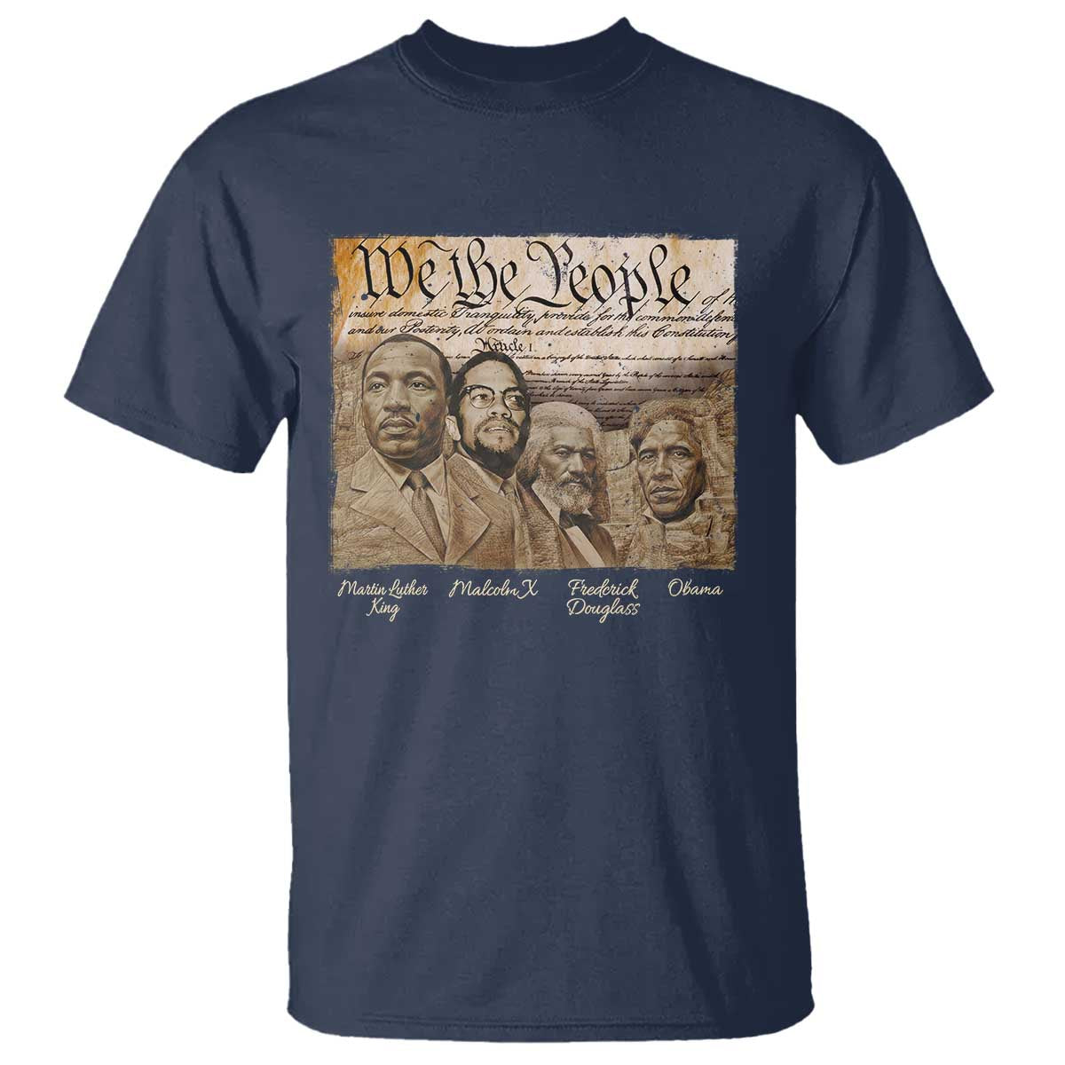 Civil Right Leaders T Shirt Martin Luther King Malcolm X Frederick Douglass Obama Black History Month