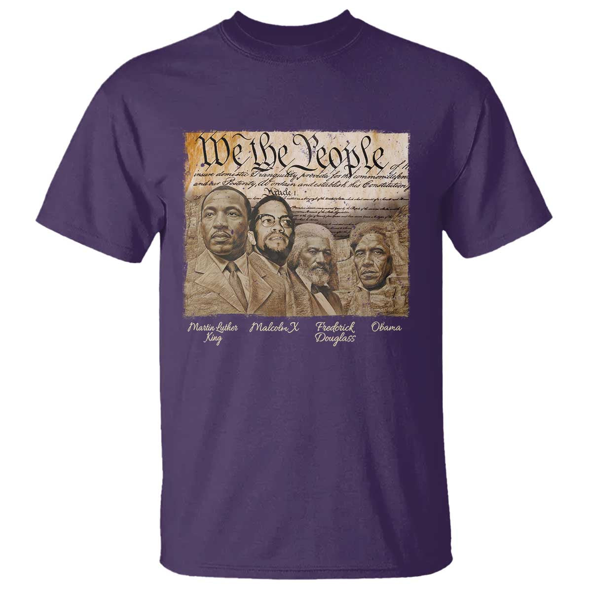 Civil Right Leaders T Shirt Martin Luther King Malcolm X Frederick Douglass Obama Black History Month