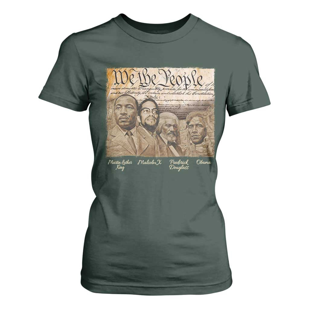 Civil Right Leaders T Shirt For Women Martin Luther King Malcolm X Frederick Douglass Obama Black History Month