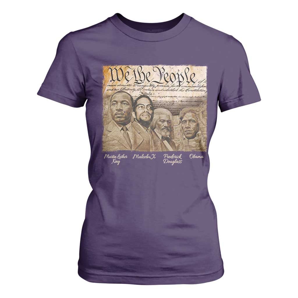 Civil Right Leaders T Shirt For Women Martin Luther King Malcolm X Frederick Douglass Obama Black History Month