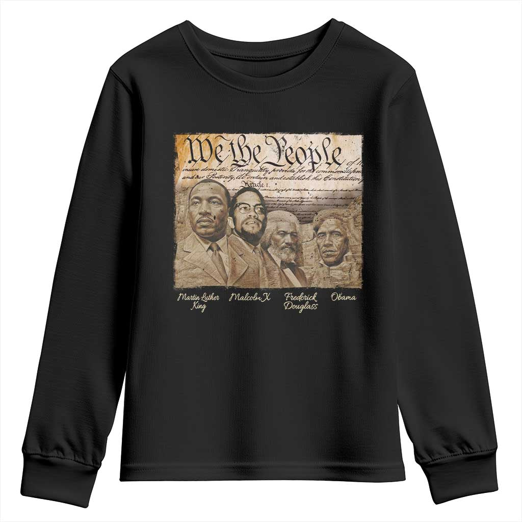 Civil Right Leaders Youth Sweatshirt Martin Luther King Malcolm X Frederick Douglass Obama Black History Month