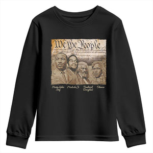 Civil Right Leaders Youth Sweatshirt Martin Luther King Malcolm X Frederick Douglass Obama Black History Month
