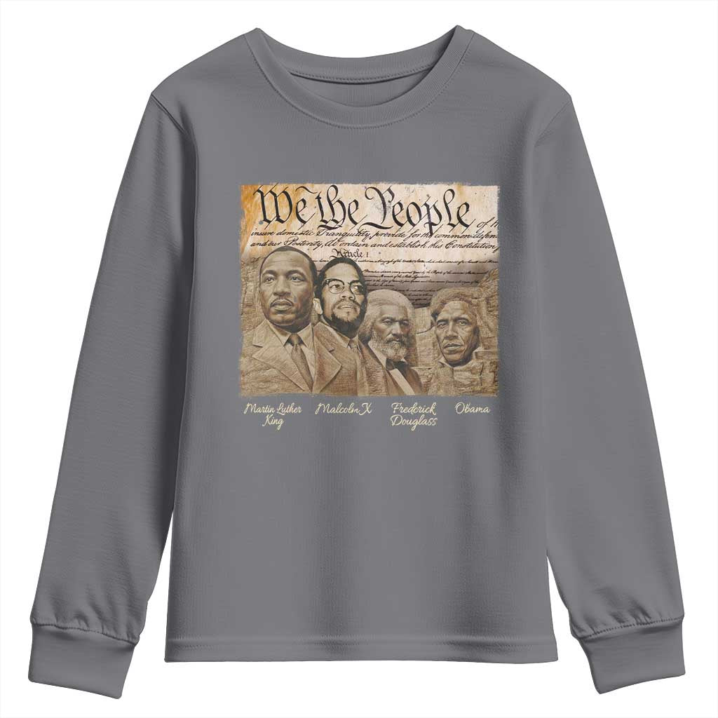 Civil Right Leaders Youth Sweatshirt Martin Luther King Malcolm X Frederick Douglass Obama Black History Month