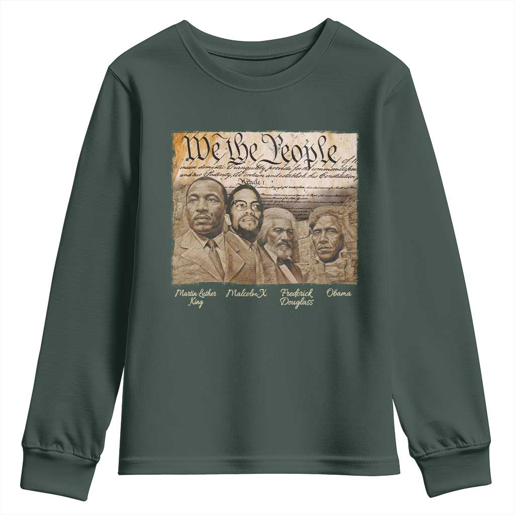 Civil Right Leaders Youth Sweatshirt Martin Luther King Malcolm X Frederick Douglass Obama Black History Month
