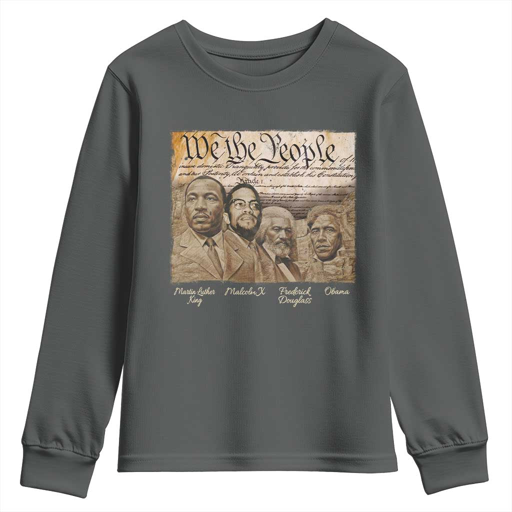 Civil Right Leaders Youth Sweatshirt Martin Luther King Malcolm X Frederick Douglass Obama Black History Month