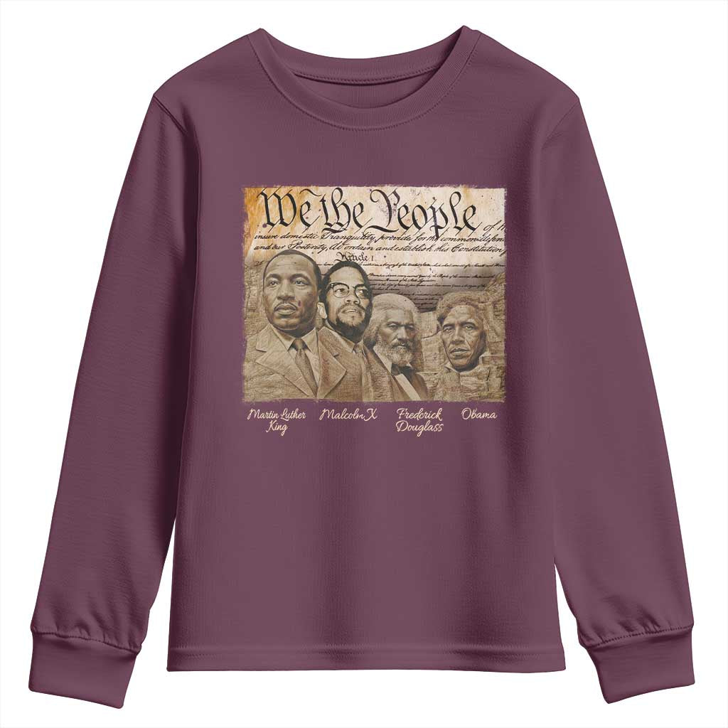 Civil Right Leaders Youth Sweatshirt Martin Luther King Malcolm X Frederick Douglass Obama Black History Month