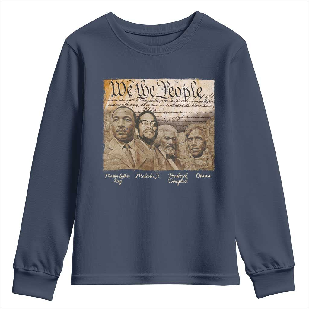 Civil Right Leaders Youth Sweatshirt Martin Luther King Malcolm X Frederick Douglass Obama Black History Month