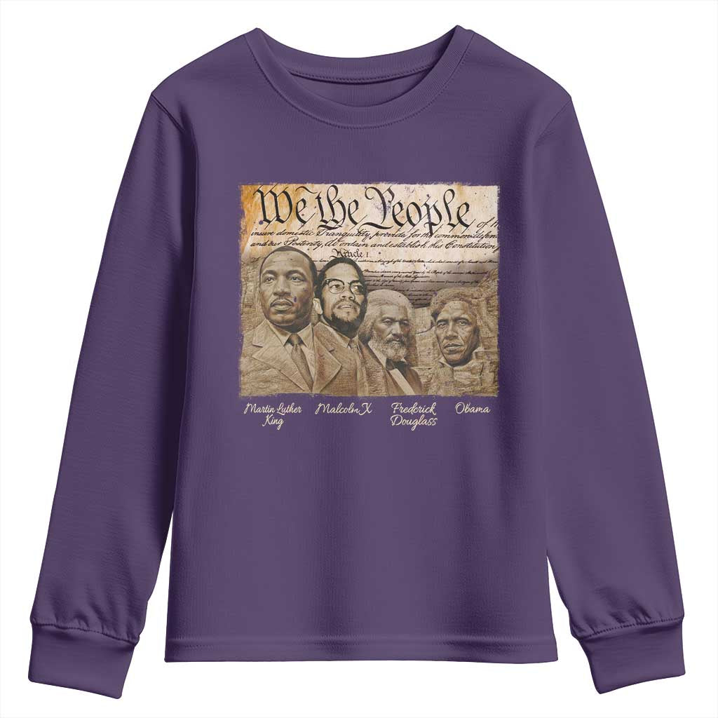Civil Right Leaders Youth Sweatshirt Martin Luther King Malcolm X Frederick Douglass Obama Black History Month