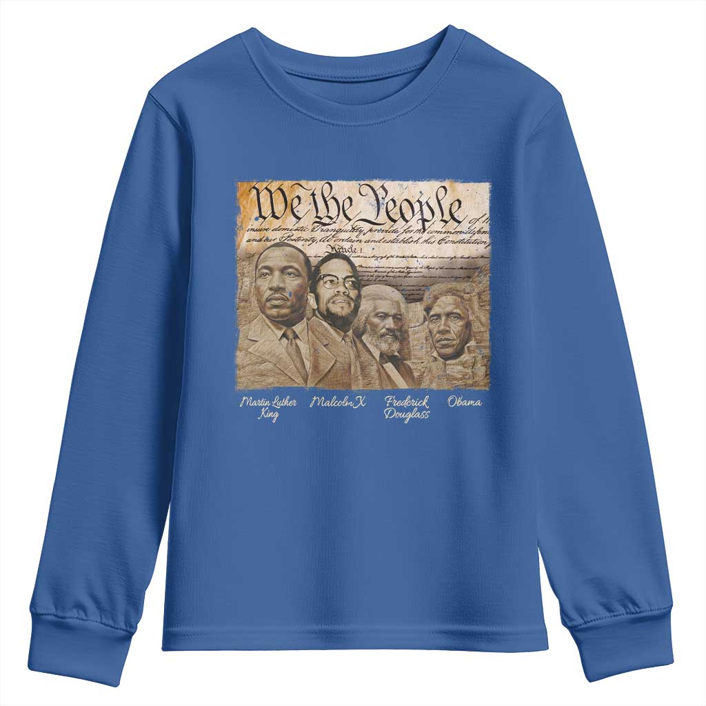 Civil Right Leaders Youth Sweatshirt Martin Luther King Malcolm X Frederick Douglass Obama Black History Month