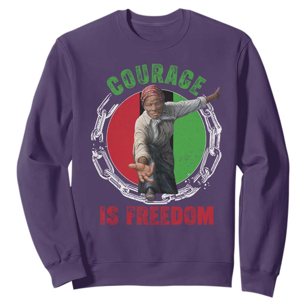 Harriet Tubman Sweatshirt Courage Is Freedom Black History Hero