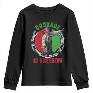 Harriet Tubman Youth Sweatshirt Courage Is Freedom Black History Hero