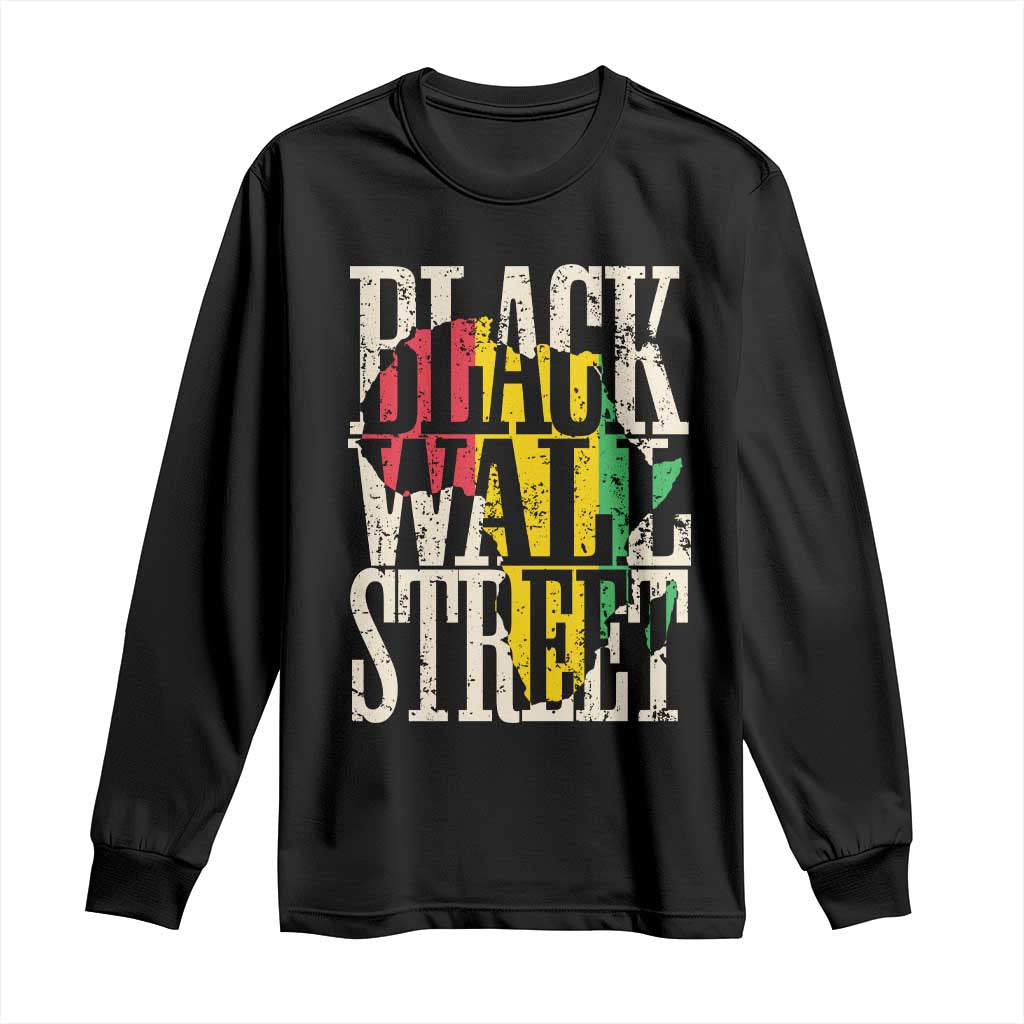 Black Wall Street Long Sleeve Shirt Tulsa Oklahoma Black History Month Africa Map African American Heritage