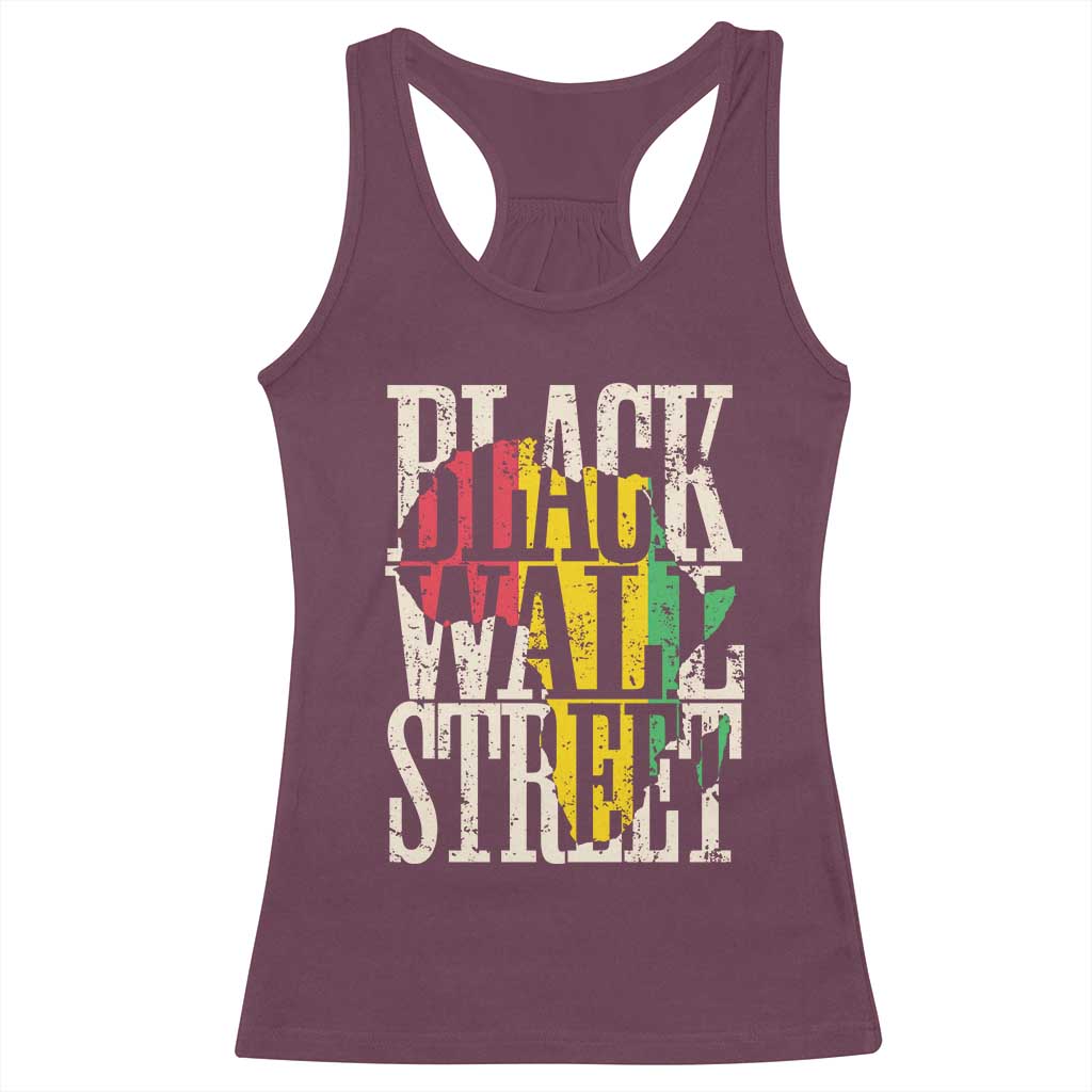 Black Wall Street Racerback Tank Top Tulsa Oklahoma Black History Month Africa Map African American Heritage