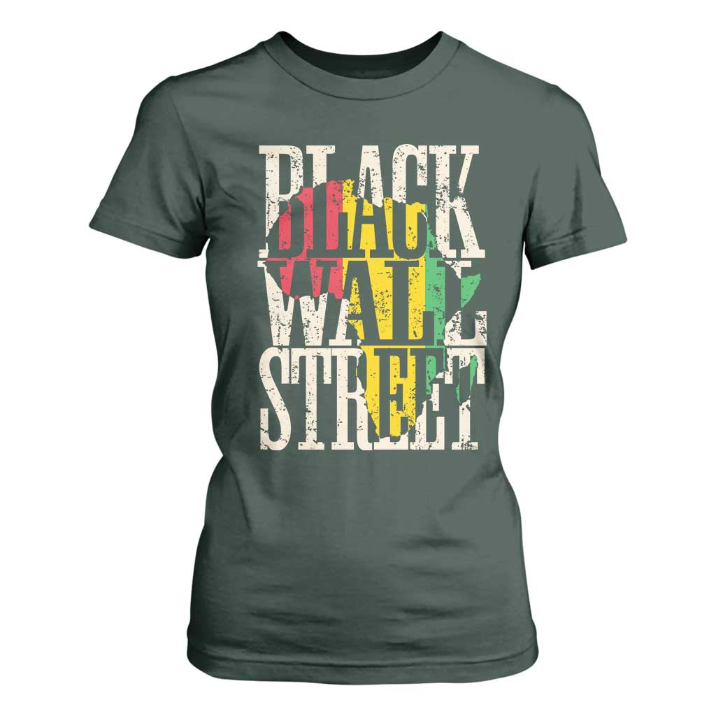 Black Wall Street T Shirt For Women Tulsa Oklahoma Black History Month Africa Map African American Heritage