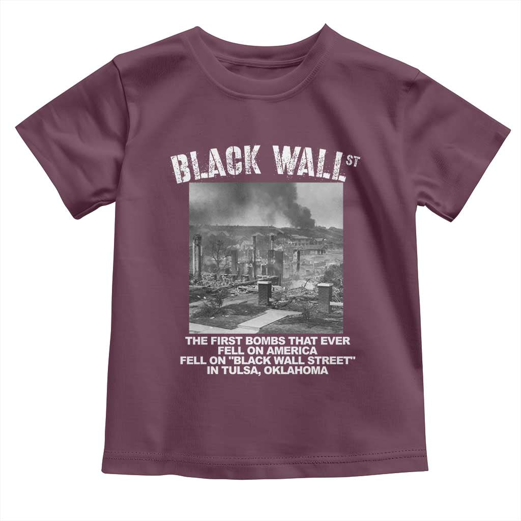 Black Wall Street First Bombs Toddler T Shirt Tulsa Oklahoma Black History Month African American Heritage