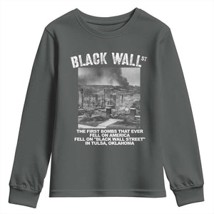 Black Wall Street First Bombs Youth Sweatshirt Tulsa Oklahoma Black History Month African American Heritage