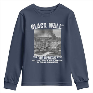 Black Wall Street First Bombs Youth Sweatshirt Tulsa Oklahoma Black History Month African American Heritage